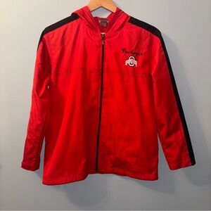 Ohio State Buckeyes Women's Lightweight Jacket - Red, Hooded, Size Small